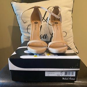 Nude Patent Leather Michael Antonio Heels